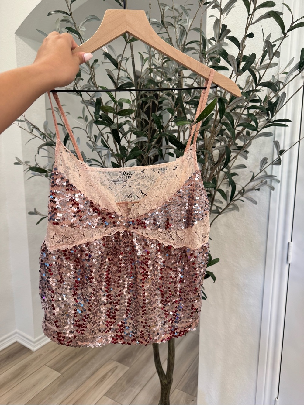 NWT Free People Sequin top